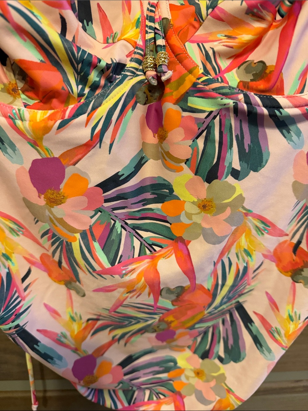 Panache women’s Floral Pink Tropical Swimsuit top 34F (34DDD) - Picture 8 of 8